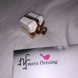 Nora Fleming White and Gold Gift Mini